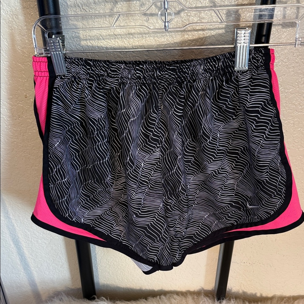 Nike Black and Pink Women's Athletic Shorts